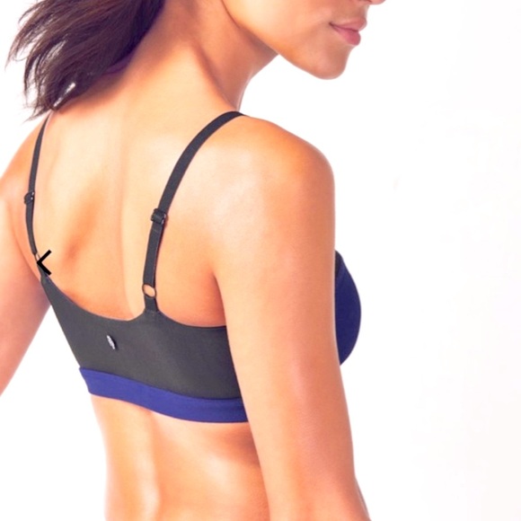 NWT FABLETICS BLACK/PURPLE MODERATE SUPPORT FULL COVERAGE SPORT BRA 2X 18/20 - Picture 4 of 14